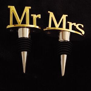 Gold and Silver Wine Bottle Stoppers